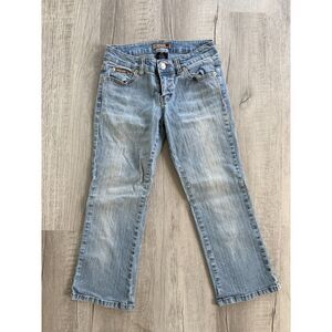 Forever 21 light wash flared capri
